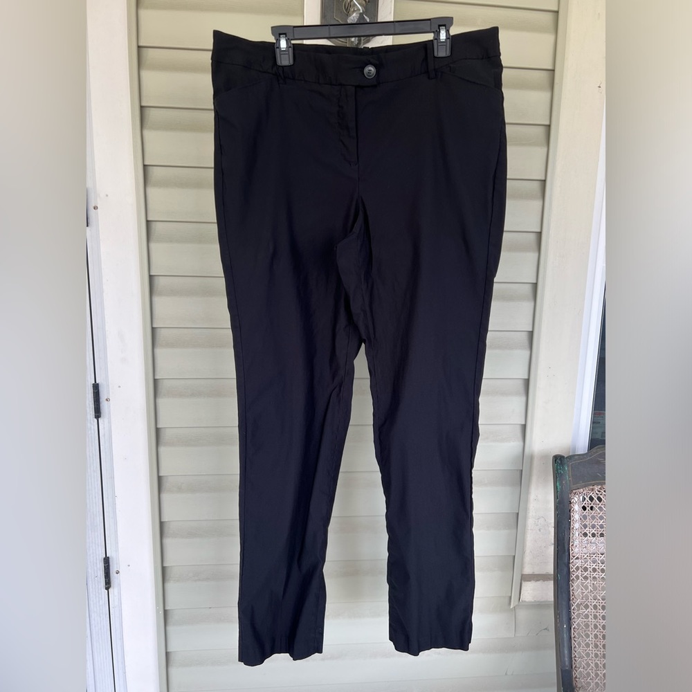 Lane Bryant Sexy Stretch Pants Womens Size 20l Black Straight Leg Tall